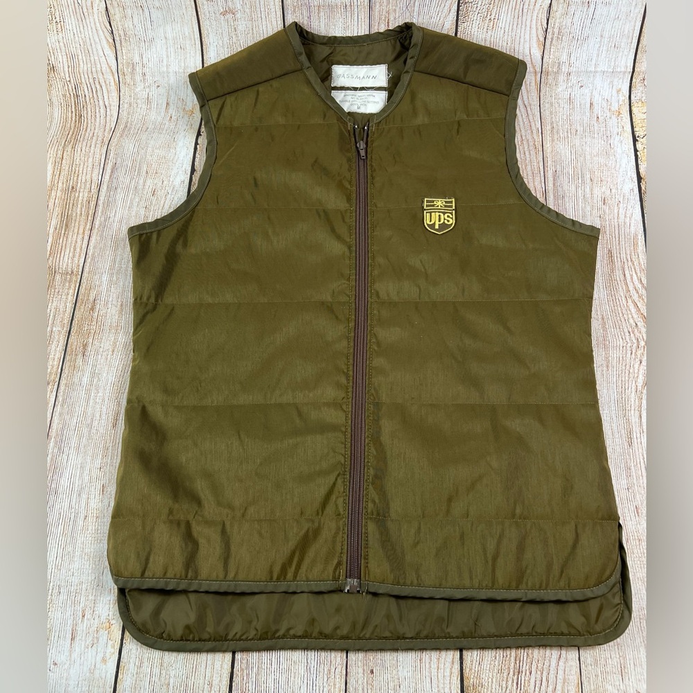 Vintage UPS Postal Service Worker Brown Vest Size Medium